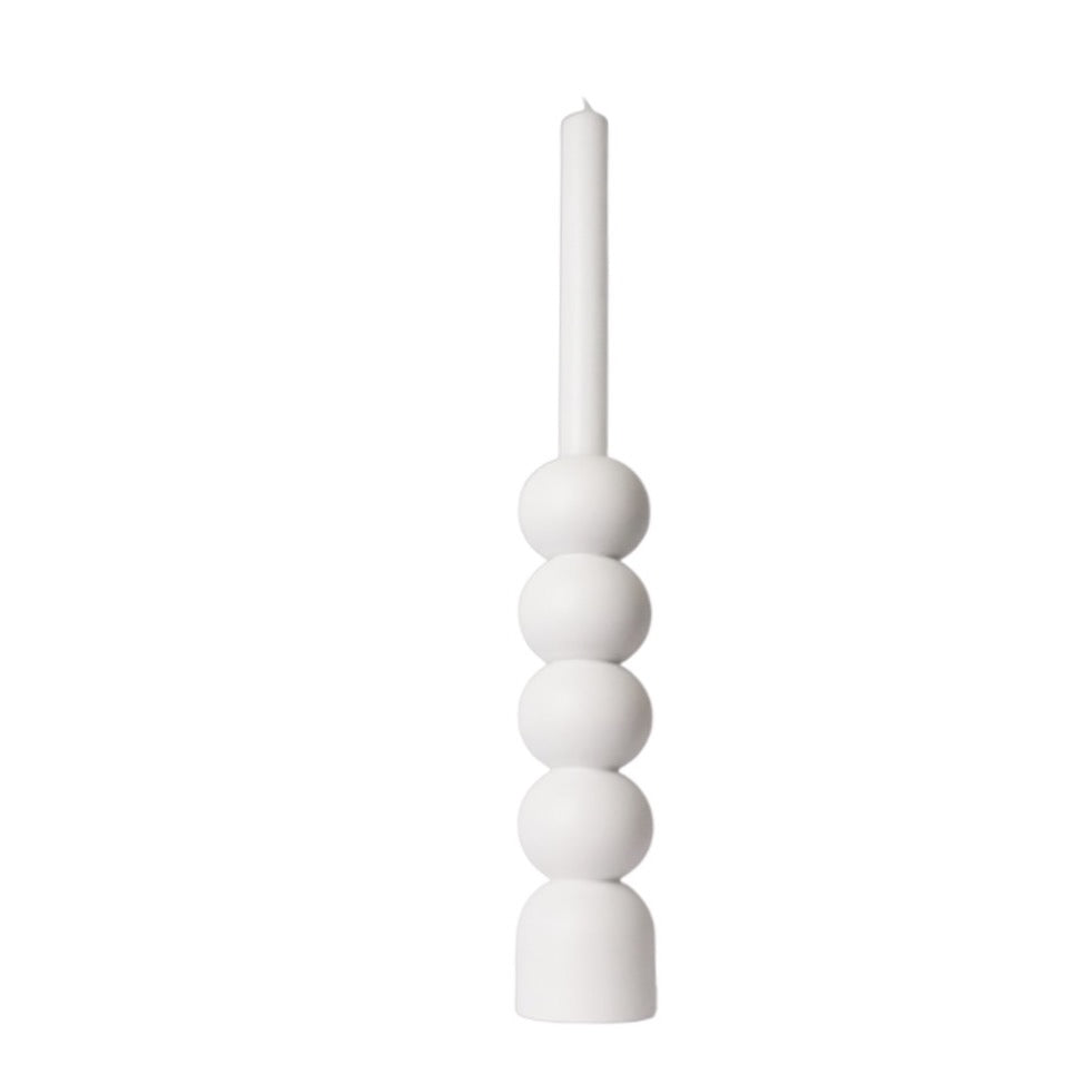white lily candles Candleholder 3-in-1 high - White