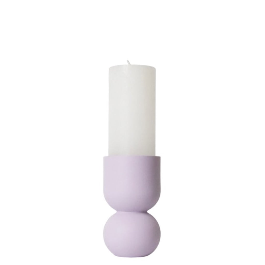 LEMON LILY Candleholder 3-in-1 low Multifunctional 3-in-1 (dinner, tea, pillar candles) Lilac