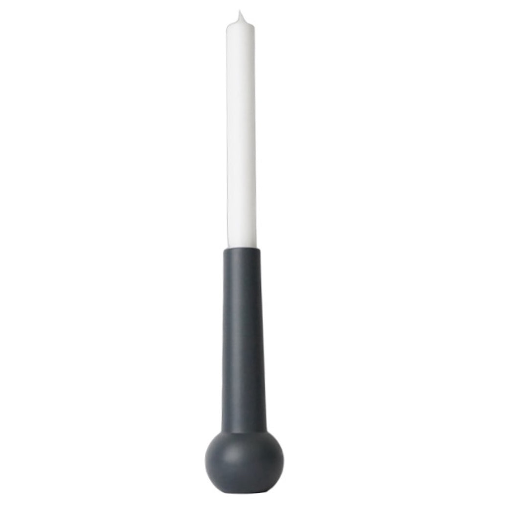 LEMON LILY Candleholder cone low Dinner candle only Charcoal