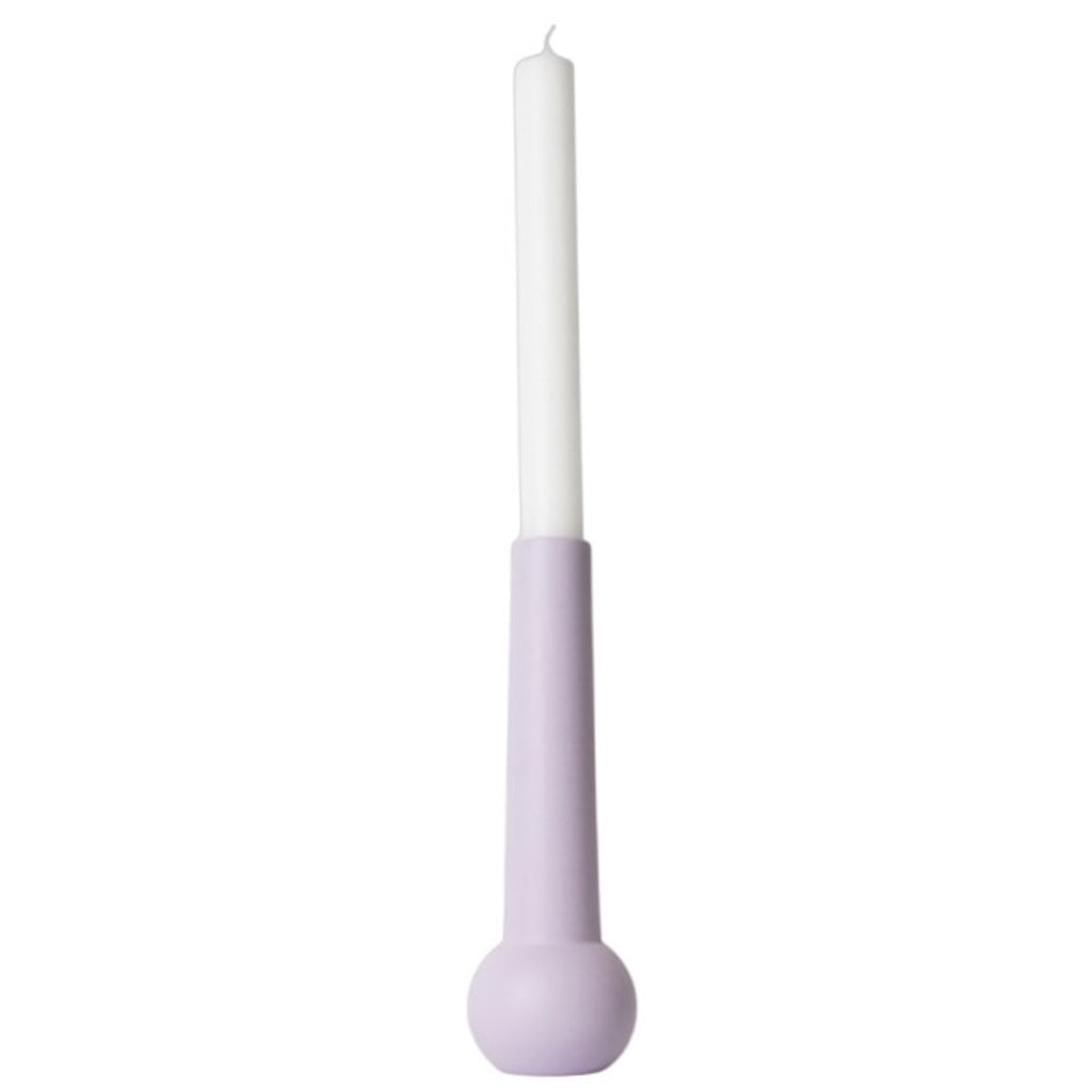 LEMON LILY Candleholder cone low Dinner candle only Lilac