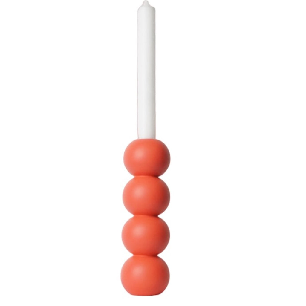 LEMON LILY Candleholder stack 2-in-1 Multifunctional 2-in-1 (dinner, tea candles) Coral red