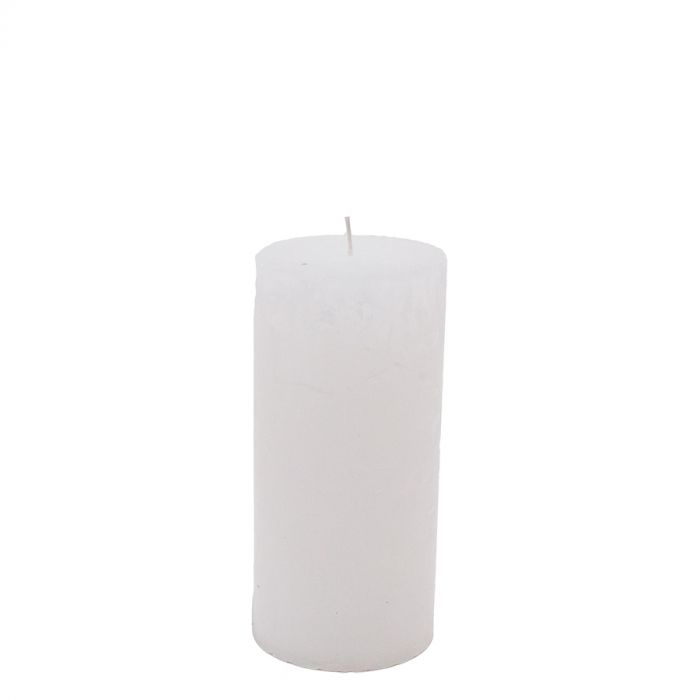 LEMON LILY Pillar candle high Candles White