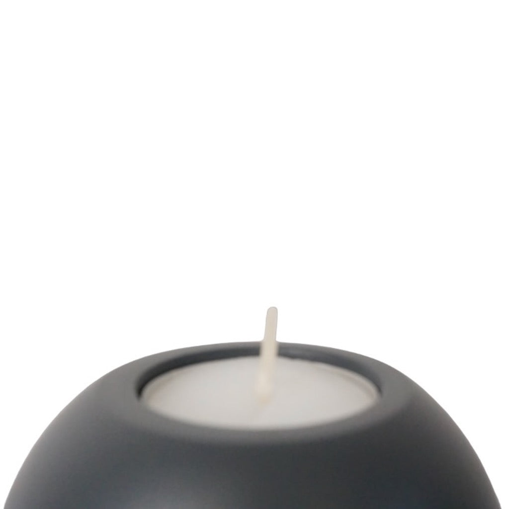 LEMON LILY Candleholder 3-in-1 high Multifunctional 3-in-1 (dinner, tea, pillar candles) Charcoal
