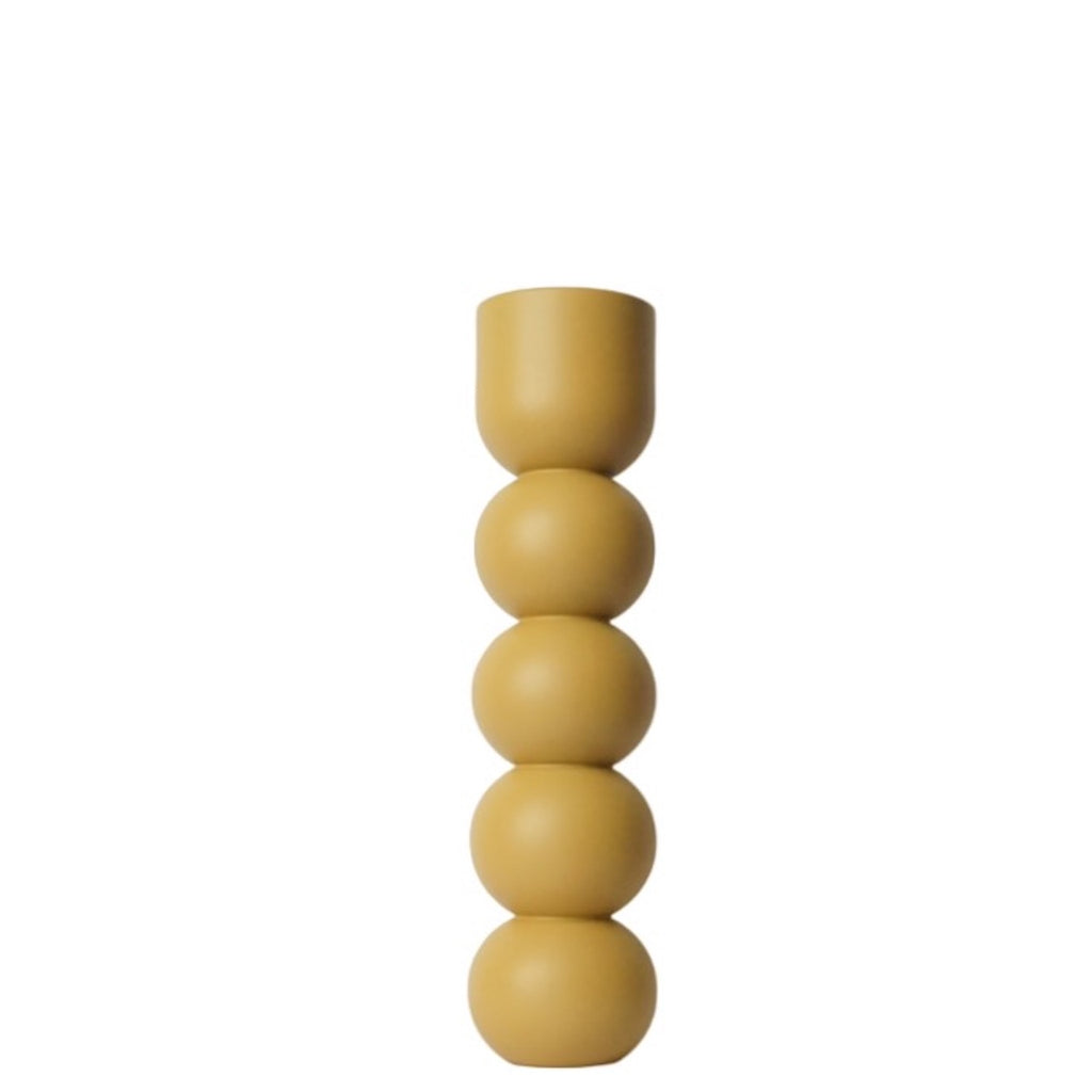 LEMON LILY Candleholder 3-in-1 high Multifunctional 3-in-1 (dinner, tea, pillar candles) Yellow