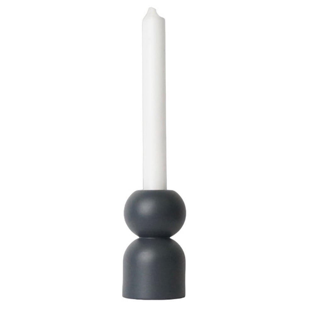 LEMON LILY Candleholder 3-in-1 low Multifunctional 3-in-1 (dinner, tea, pillar candles) Charcoal