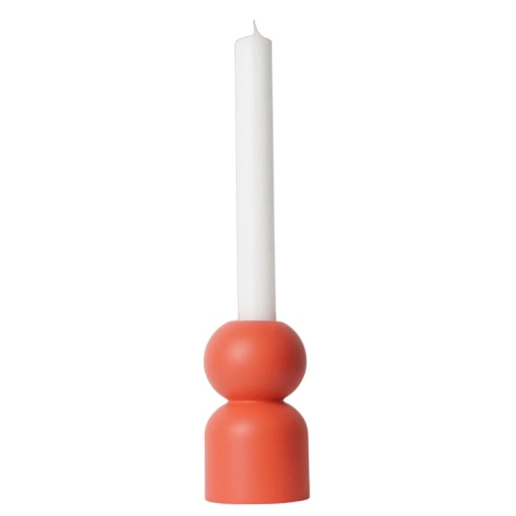 LEMON LILY Candleholder 3-in-1 low Multifunctional 3-in-1 (dinner, tea, pillar candles) Coral red