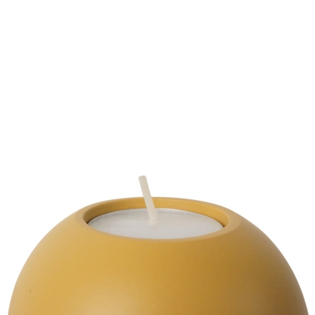 LEMON LILY Candleholder 3-in-1 low Multifunctional 3-in-1 (dinner, tea, pillar candles) Yellow
