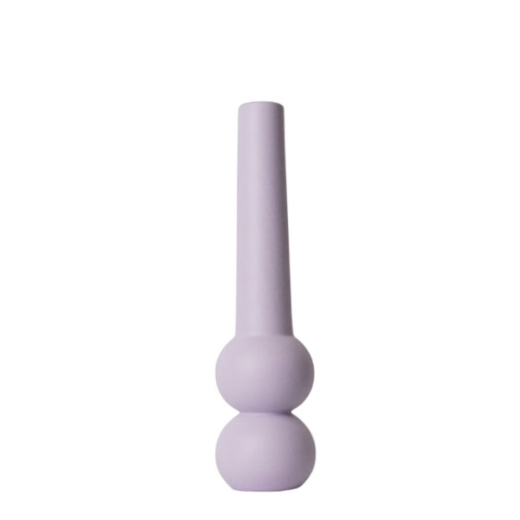 LEMON LILY Candleholder cone high Dinner candle only Lilac