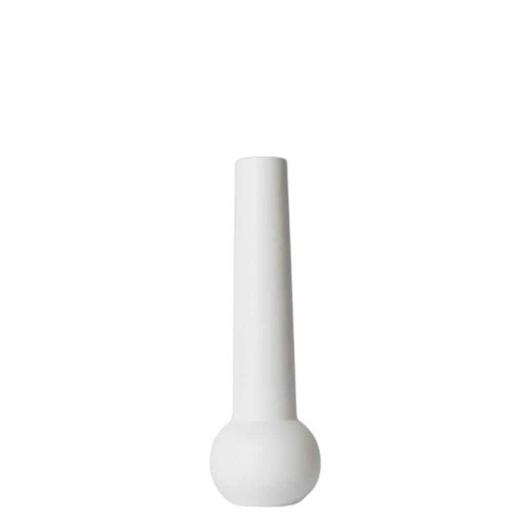 LEMON LILY Candleholder cone low Dinner candle only White